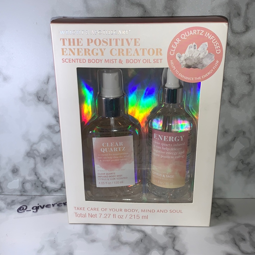 Quartz Infused Positive Energy Creator Body Care Set Wright’s Apothecary